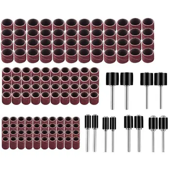

338pcs Sanding Drum Kit with Free Box fits Dremel Includes Rubber Drum Mandrels - 1/2, 3/8 & 1/4inch#21-MST