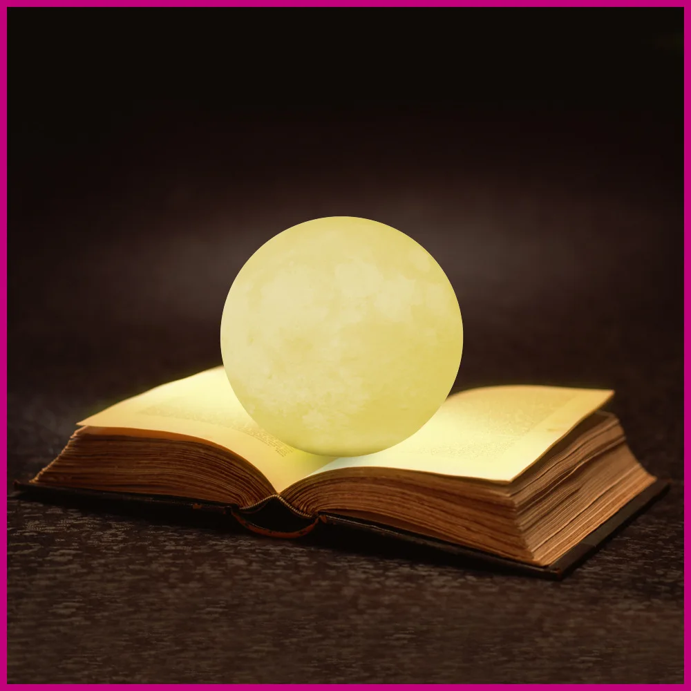 

Touch Colorful Bluetooth Loudspeaker Box Moon Light Creative Bedside LED Small Table Lamp Strange New Charging 3D Night Lamp