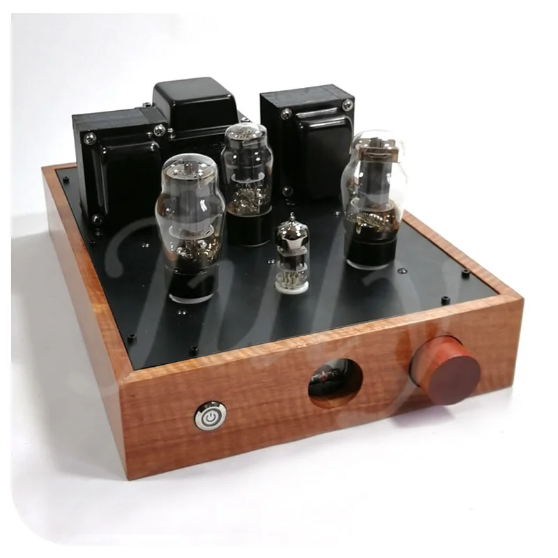 

6N1 / 6N2 6P3P EL34 6L6 5881 Walnut chassis tube amplifier, rated output: 7w + 7w, low noise, no more than 4MV