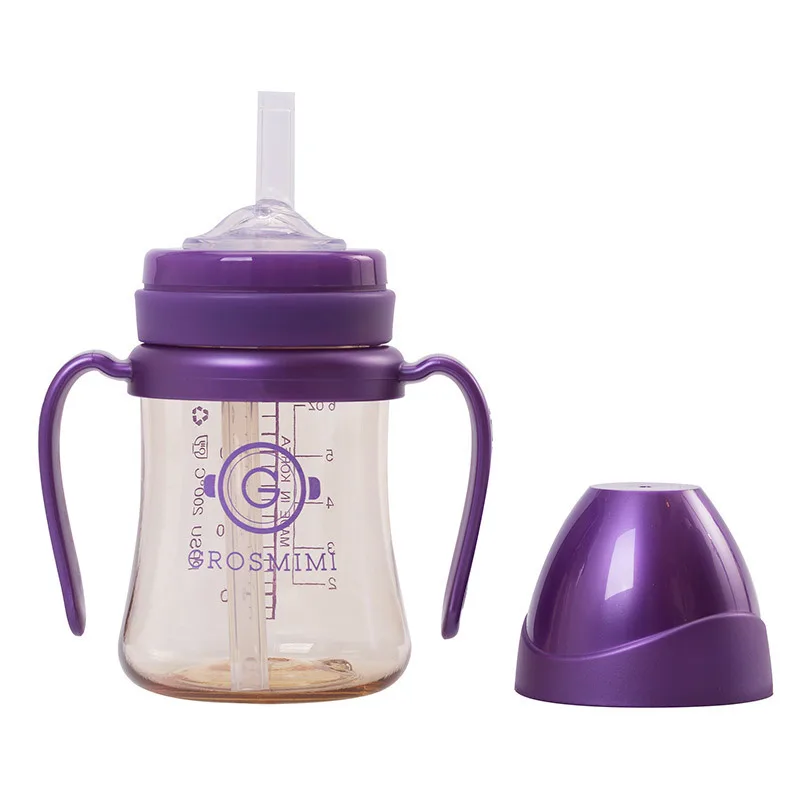 

Gro Mimi groimi South Korea Cup with Straw Learn Drinking Cup 200ml300ml