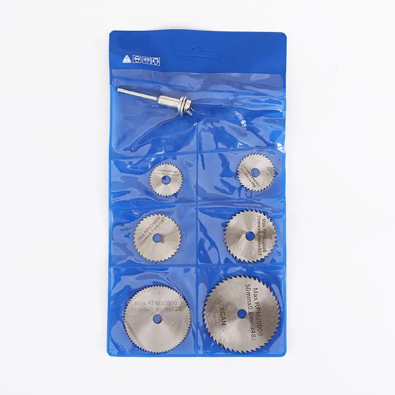 

7pcs/set Cutting Disc Mini Circular Saw Blade Set Rotary Drill Tool Accessories for Wood Aluminum Cutting Dremel Power Tools