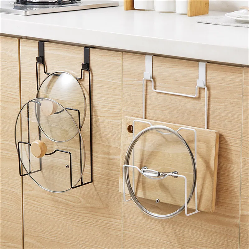 

VOGVIGO Cabinet Door Hook Pan Pot Cover Lid Rack Stand Stove Organizer Kitchen Storage Holder Rack Shelf Kitchen Accessory