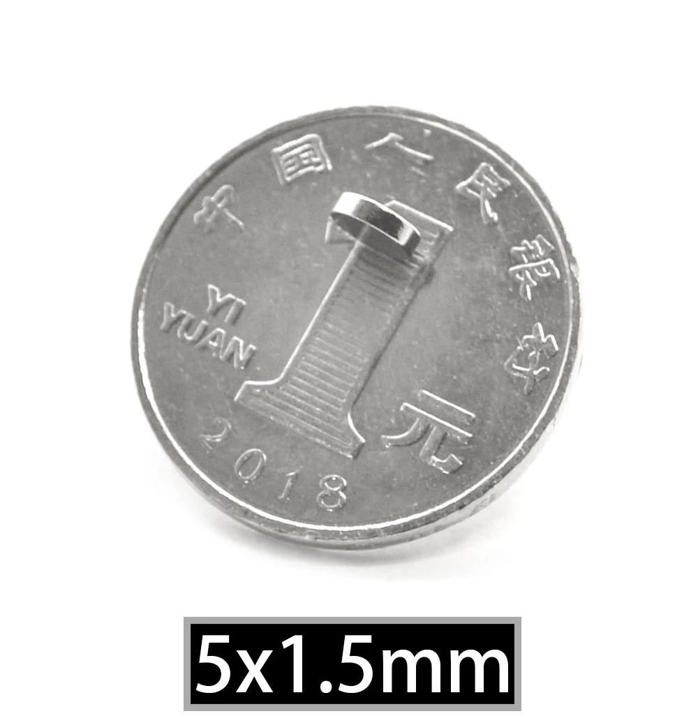 200 pcs. N35 5x1.5mm 5* 1.5mm small round fridge magnets super strong craft Rare earth small magnets 5x1.5