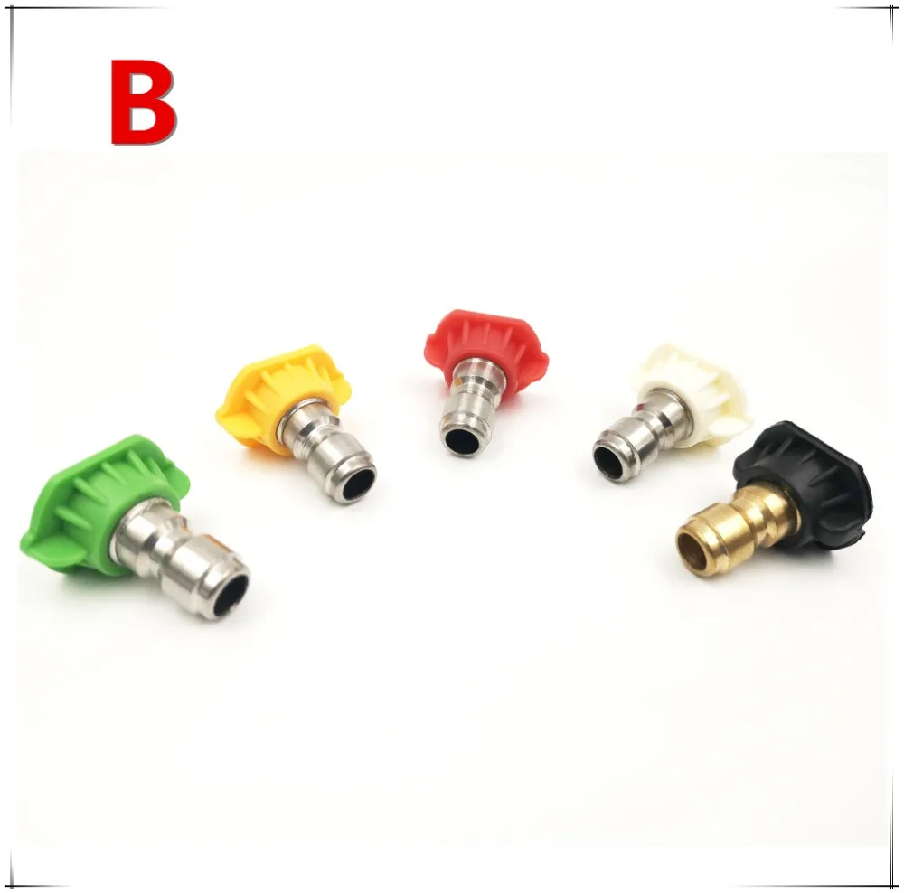 type B Foam Nozzles Автомойка металлический распылитель воды струйная насадка с 5 насадками для Karcher K2 K3 K4 K5 K6 K7 мойки высокого давления 1Л бутылка - Цвет: type B Foam Nozzles