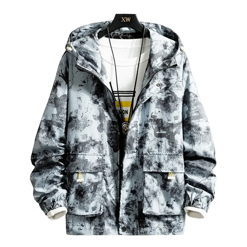 

Plus Size 4XL 5XL Spring and Autumn Military Jacket Men Camouflage Casual Jacket Men Autumn Fashion Male Windbreaker Hooded coat