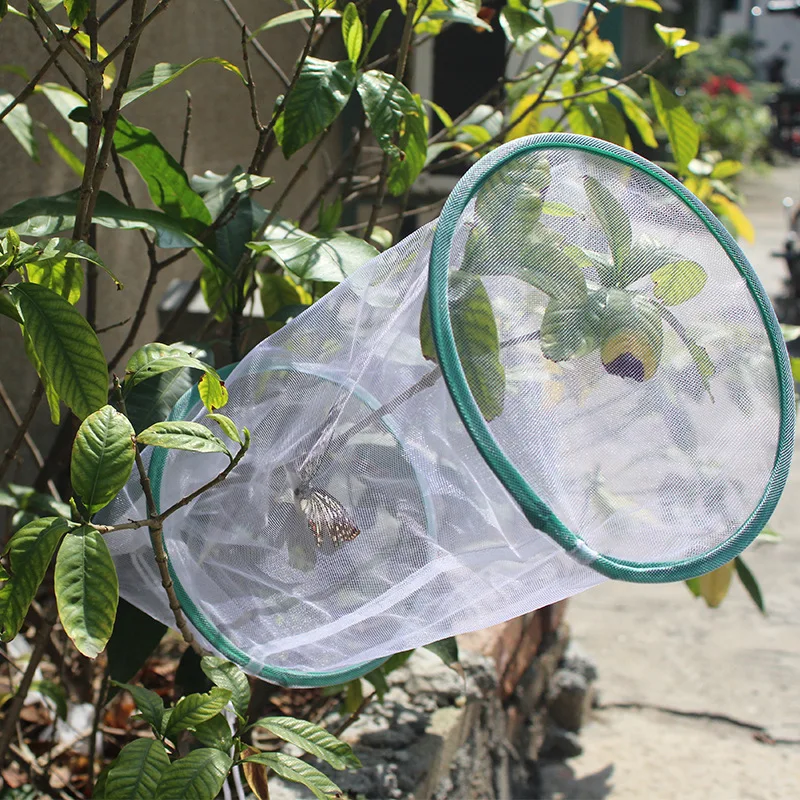 Jaula para mariposas portátil jaula para insectos colgante transparente observación de la naturaleza mariposa ventilada herramienta de cría de casas