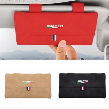 

Car Sun Visor Storage Bag Handing Sunglasses Holder for Fiat Abarth Boano Monomille Scorpione Spider Auto Interior Decoration