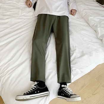 

Men's trousers 2020 autumn and winter new slimming pure straight straight trousers trousers loose casual young men's wear