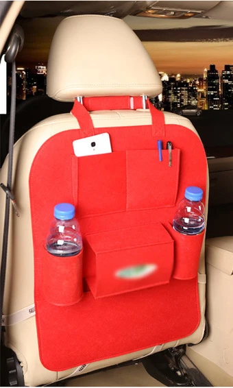 AAG войлок, органайзер для хранения на заднем сиденье автомобиля, сумка для хранения, одноцветная, для детей, для путешествий, настольный поднос, Детская автомобильная сумка для хранения, держатель - Цвет: MAAG648-red