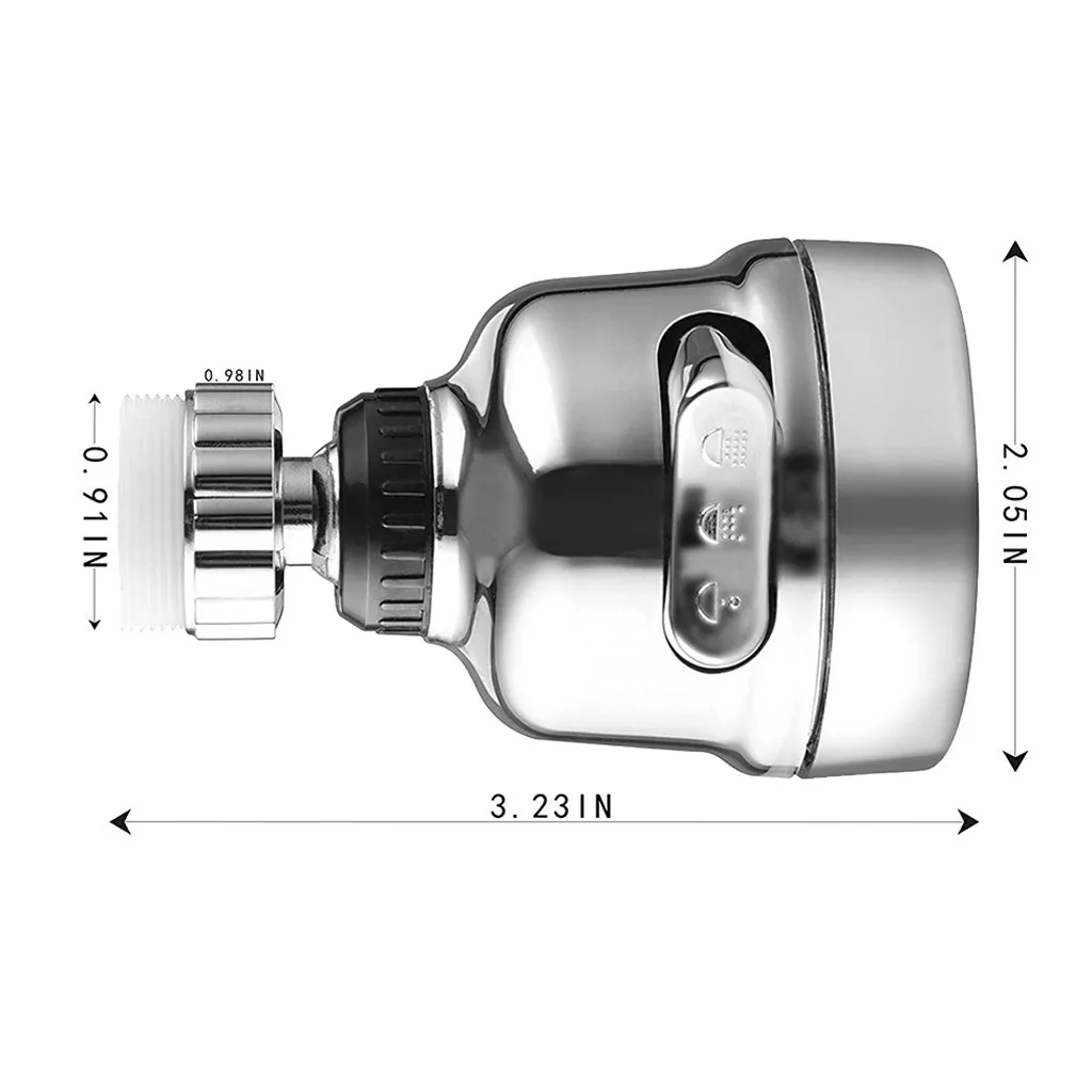 Поворотный кран распылитель головка Анти Всплеск кран усилитель душ экономия воды ABS три скорости регулировки кухонные аксессуары