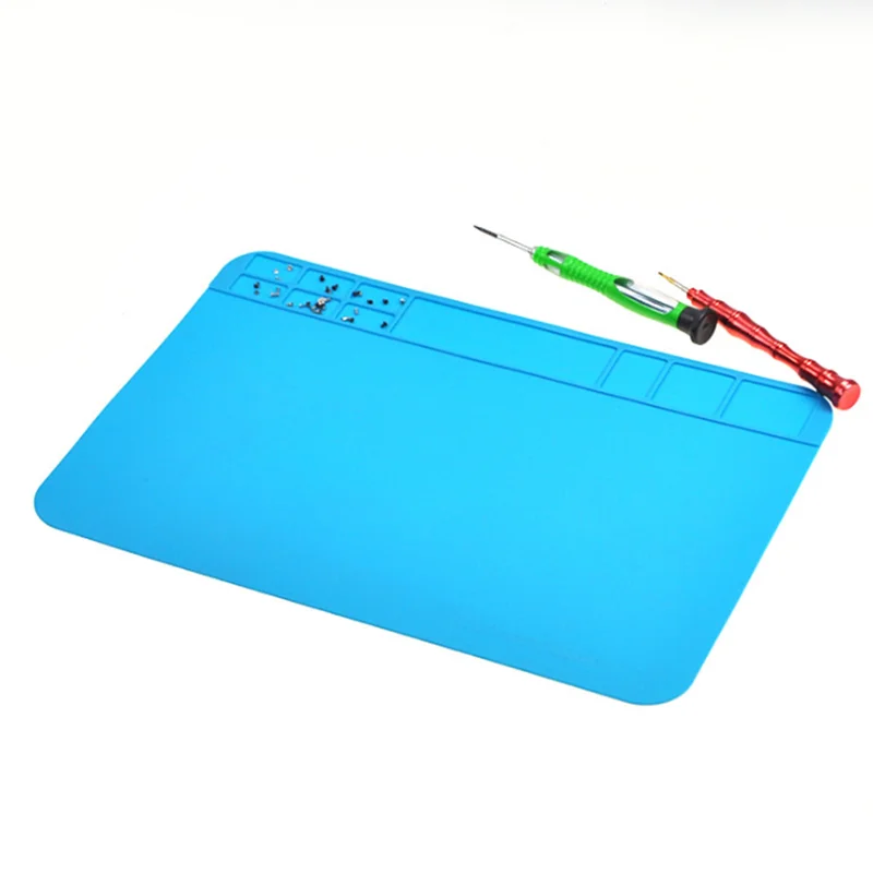 1PC 300 200mm Insulation Pad Heat Resistant Silicon font b Soldering b font Mat Work Pad