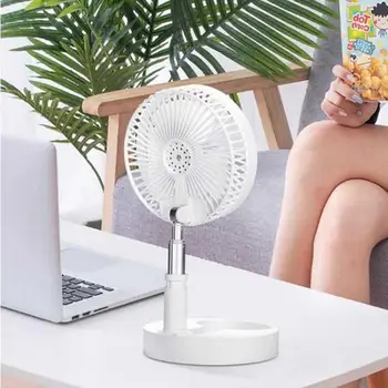 

4 Speed Electric Mini Fan Folding Telescopic Floor Fan Desktop Air Conditioner Portable Cooler for Office Household Travel