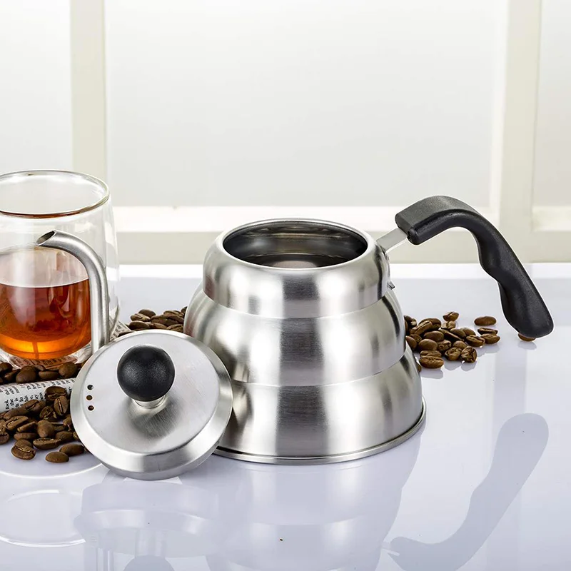 

Stainless Steel Pour Over Coffee Kettle Tea Kettle Gooseneck Coffee Kettle for Drip Coffee and Tea -Drop
