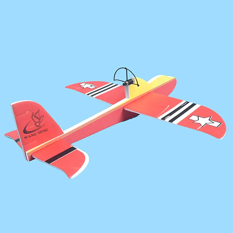 

Hand-Tossed Capacitor Electric Paper Airplane Children Kids Rechargeable Toy Model Foam Rubber Band Drop-resistant Aircraft Mode