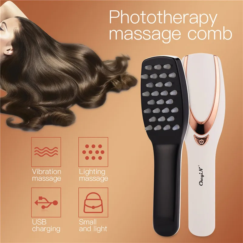 3 in 1 Laser Electric Wireless Infrared Ray Growth Laser Anti Hair Loss Hair Growth Care Vibration Head Massage Comb Massager