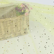 Новая звезда Луна сетчатая ткань с блестками сетка марлевое платье ткань для юбки-пачки 160x100 см