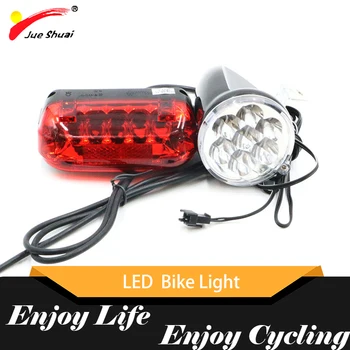 

36V Bright LED For Electric Bike Front Head And Rear Light Connect With The Main Cable Adult Electric Bike Accessories Light Set
