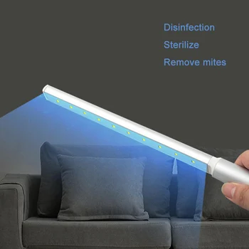 

LED Ultraviolet Lamp Handheld UV Stick Light Portable Travel Hotel Room Health Lightweight Gravity Sensor Protection