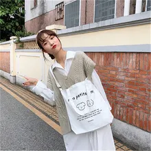 PGOLEGGY мультфильм переносная Холщовая Сумка Японский Harajuku девушка Студенческая сумка женская сумка-мессенджер сумка для покупок