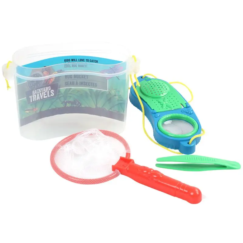 

3pc Educational Kids Backyard Catching Kit Catch & Store Tweezers