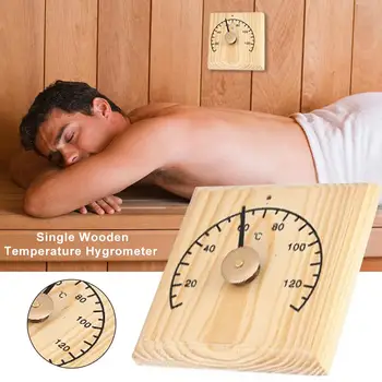 

Sauna Thermometer Wooden Accurate temprature Monitor Sauna Room Accessory Hygrothermograph Temperature Instrument 4