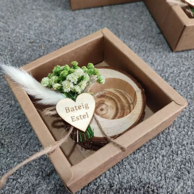 Personalized Wood Candle Holder Favor Tag Rustic Wedding Favor Thank you Gift Favor Wooden Tealight Holders candle holders