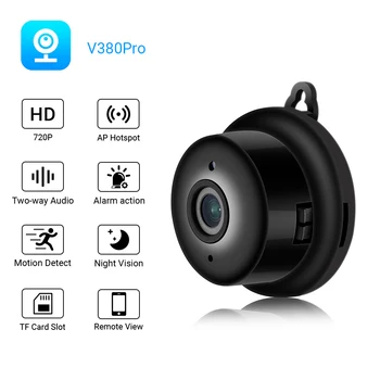 

2020 new V380 Mini Wifi Camera IP Camera Wireless CCTV Infrared Night Vision Motion Detection 2-Way Audio Home Camcorders