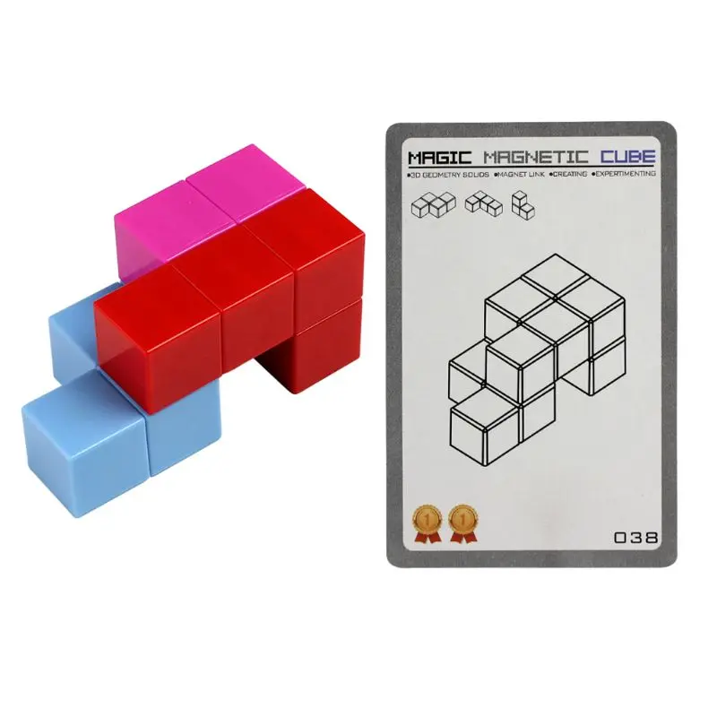 Магнитные Головоломки твист куб снятие стресса строительные блоки 54 карты руководство Забавный ребенок
