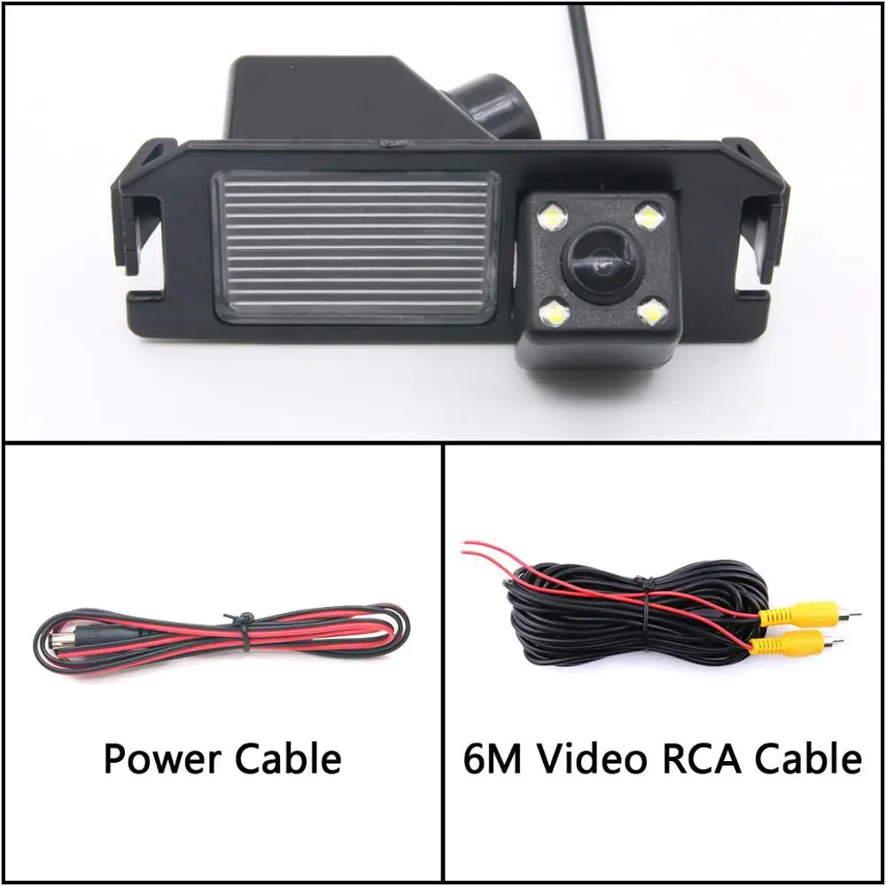 4 LED light Reverse Rear View Camera For kia plcanto Morning Rio 3 Soul MK1 MK2 Niro DE Car Parking Monitor Night Vision - Название цвета: Camera Only