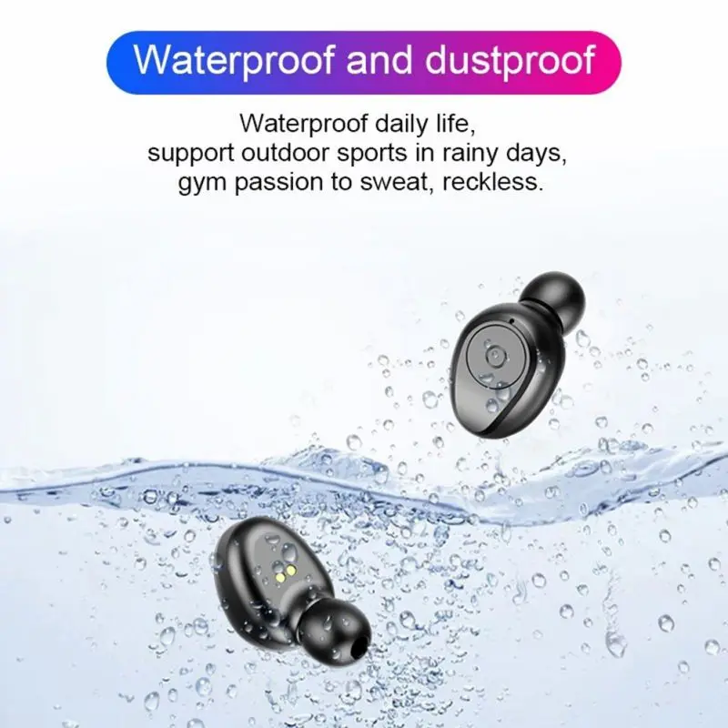 In ear Earphone For Bluetooth 5 0 IPX6 Dust proof Wireless Stereo TWS Sports Headset Accessories With Charging Case