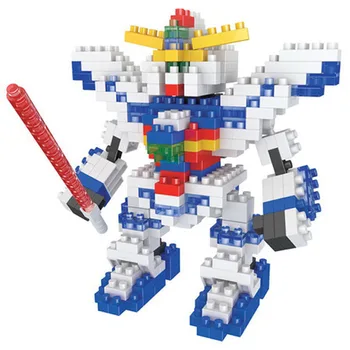 

Robot Warrior Building Blocks Diamond Micro Small Particles Mecha Soldier Assembling Bricks Toy Action Figure Model Kids Toy