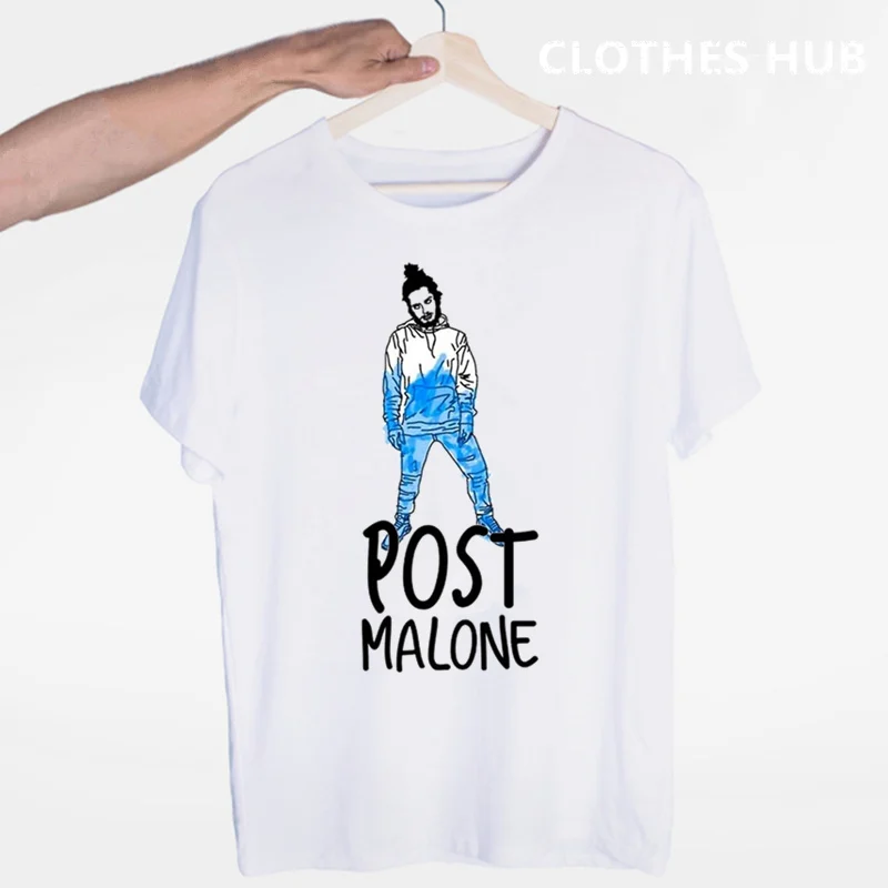 Футболка Post Malone в стиле хип хоп с круглым вырезом и короткими рукавами летняя