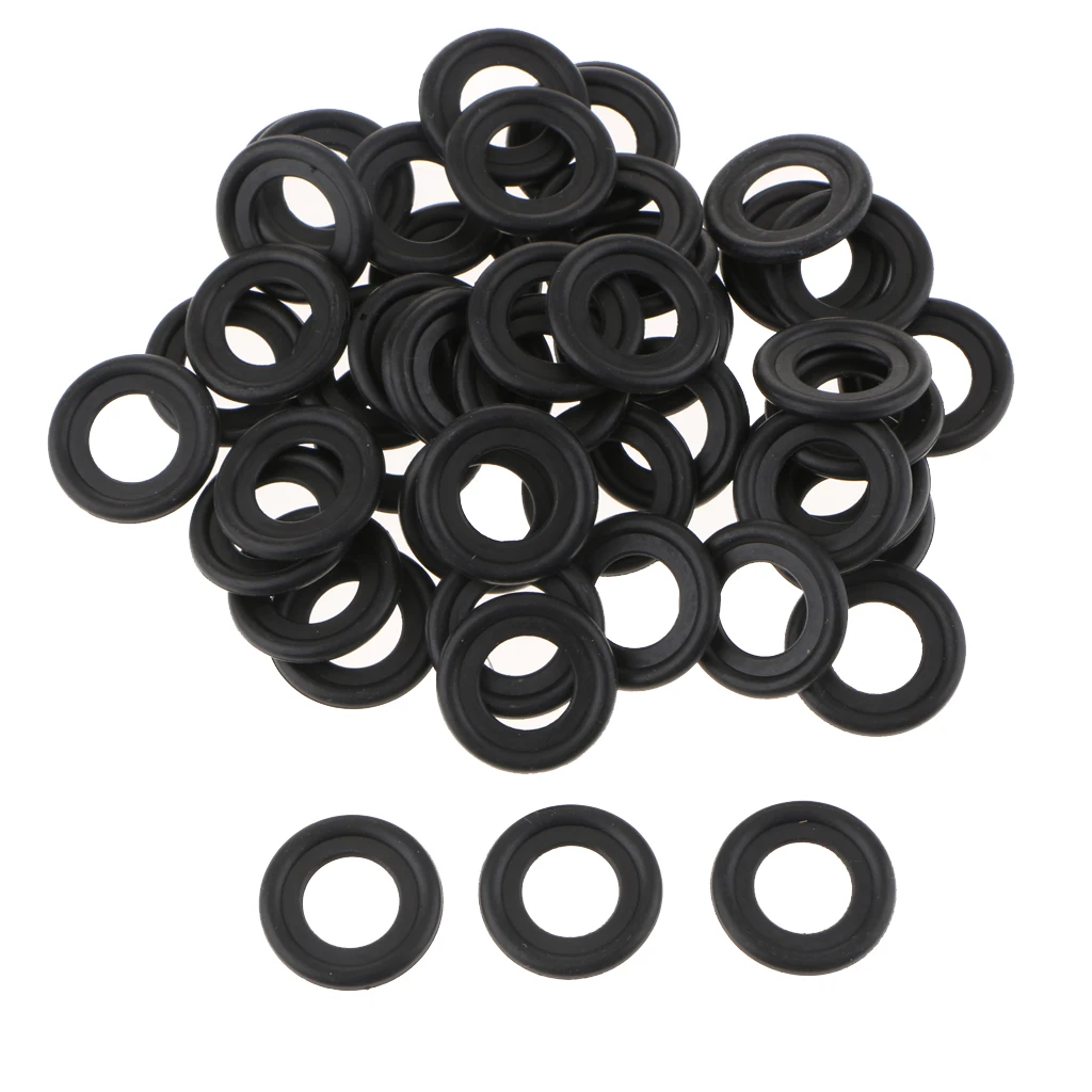 50 Pack Rubber Oil Drain Plug Crush Washer Gaskets For Saturn For Chevy
