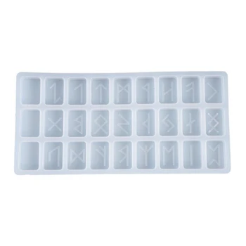 

Crystal Epoxy Resin Mold Energy Symbol Runes Letter Word Model Casting Silicone Mould DIY Crafts Pendant Jewelry Making Tools