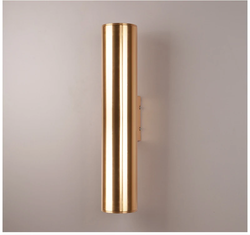 Customized Simple Modern Wall Sconce Lamp Creative Personality Bedroom Bedside Round Aluminum Luxury Champagne Gold Wall Light