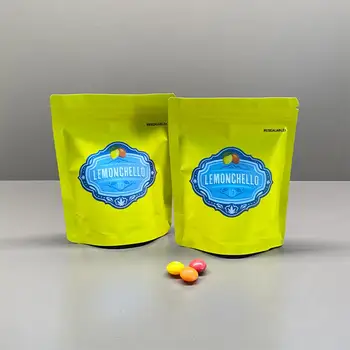 

LEMON CHELLO 3.5g Cookies Nuts Dry Packaging Stand Up Smell Proof Mylar Ziplock Seal Bags