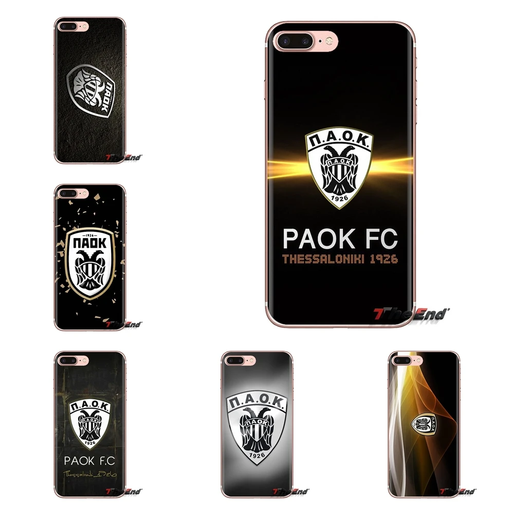 Для iPhone XS Max XR X 4 4s 5 5S 5C SE 6 6S 7 8 Plus samsung Galaxy J1 J3 J5 J7 A3 A5 корпус paok fc Салоники футбольный