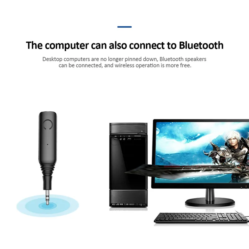 Bluetooth приемник передатчик 3,5 мм Aptx 2 в 1 Bluetooth 5,0 адаптер беспроводной аудио передатчик для компьютера наушники Динамик