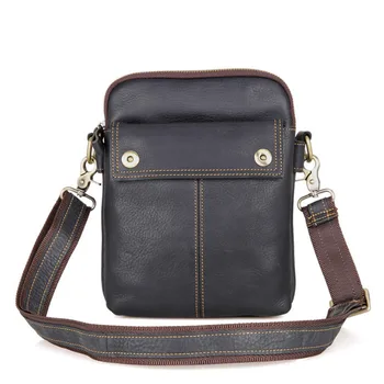 

YILUNXI 2020 fashion latest men shoulder bags small multi-function virile bag leisure Genuine leather male Inclined shoulder bag