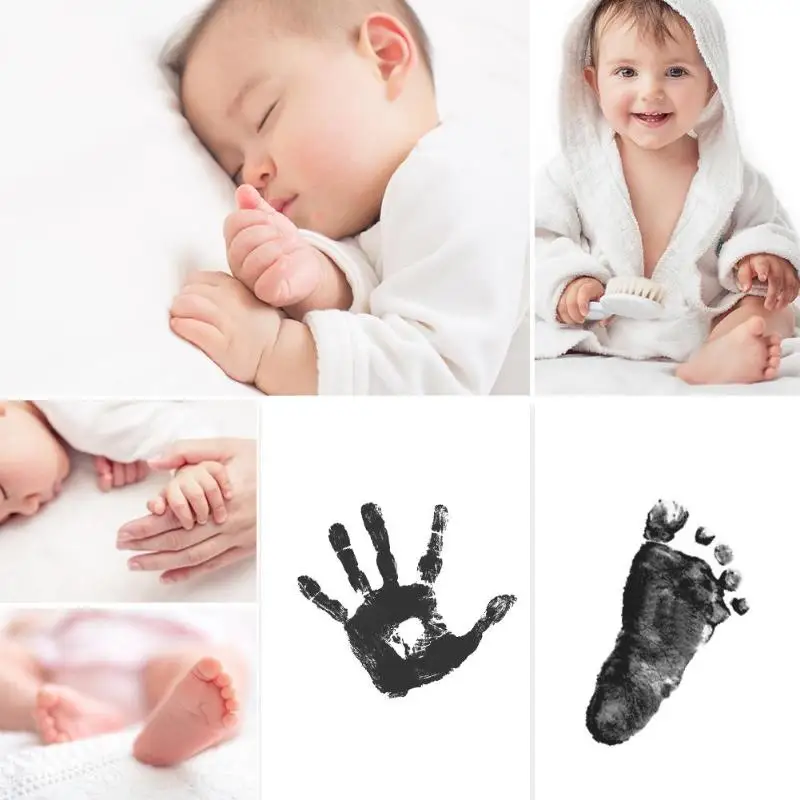 Отпечаток руки ребенка отпечаток ноги нетоксичный младенческий отпечаток руки Inkpad Новорожденные сувениры высокотехнологичные