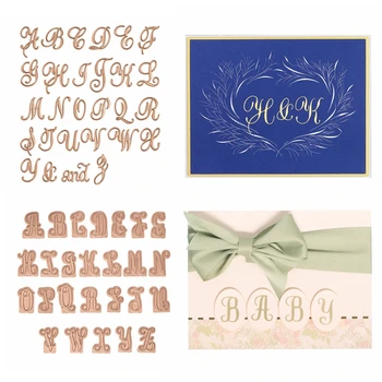 

Hot Foil Plate glimmer Copperplate A-Z gilded Alphabet for DIY Scrapbooking New 2019 Embossing Paper Cards Crafts