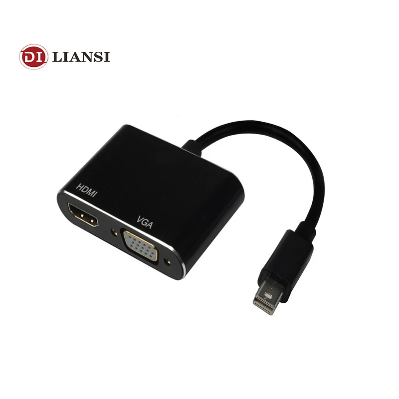 SZ WXDZ Displayport Display port Mini DP to HDMI VGA 2in1 Hub Adapter Cable Converter for