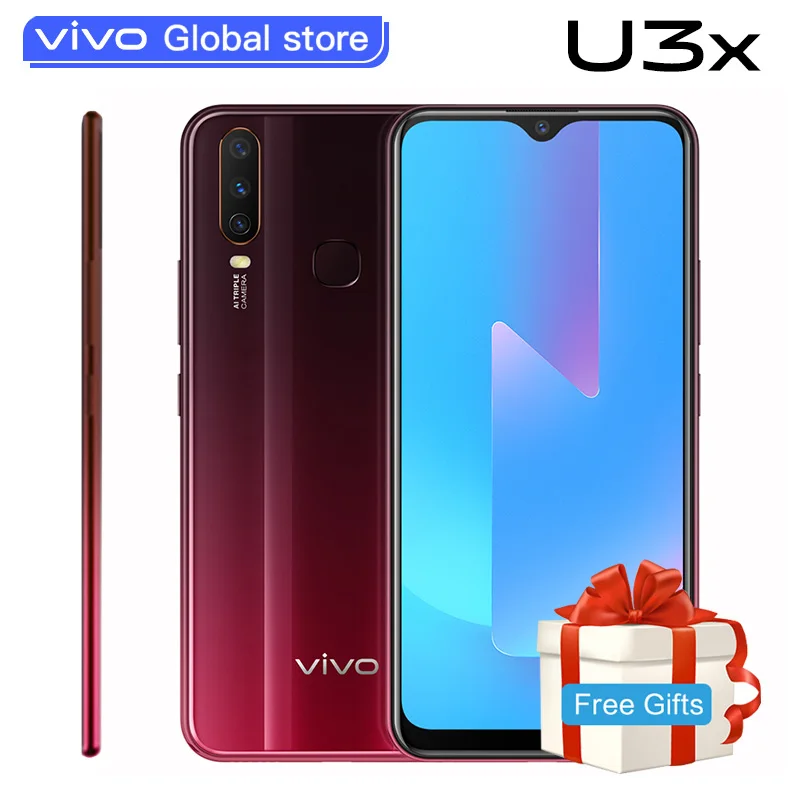 Сотовый телефон Vivo U3x оригинал Snapdragon 665 восемь ядер Android 5000 мАч быстрая зарядка 6 35