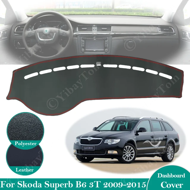 Für Skoda Superb 2 B6 3T 2009 ~ 2015 MK2 Anti-Slip Leder Matte Dashboard  Abdeckung Pad Sonnenschirm dashmat Zubehör 2012 2013 2014 - AliExpress