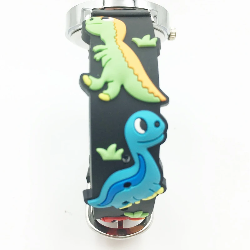 hot fashion 3D dinosaur analog quartz watch for kids boys girls wristwatches jelly silicone band studnets clock free drop shipping (9)