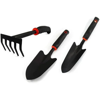 

Garden Tool Sets Hand Trowel 5-Teeth Rake with High Carbon Steel Head Garden Hand Tool (3Pcs)