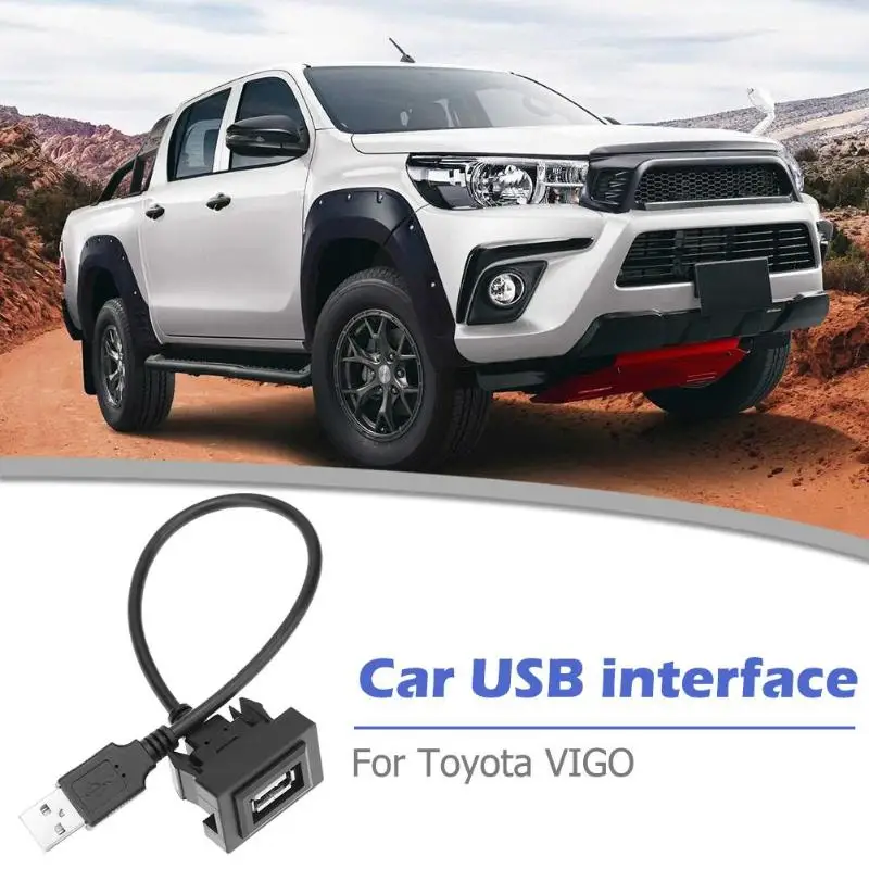 Dashboard заподлицо USB удлинитель отличный ABS пластик длительный Прочный Мужской к женскому свинец для Toyota VIGO