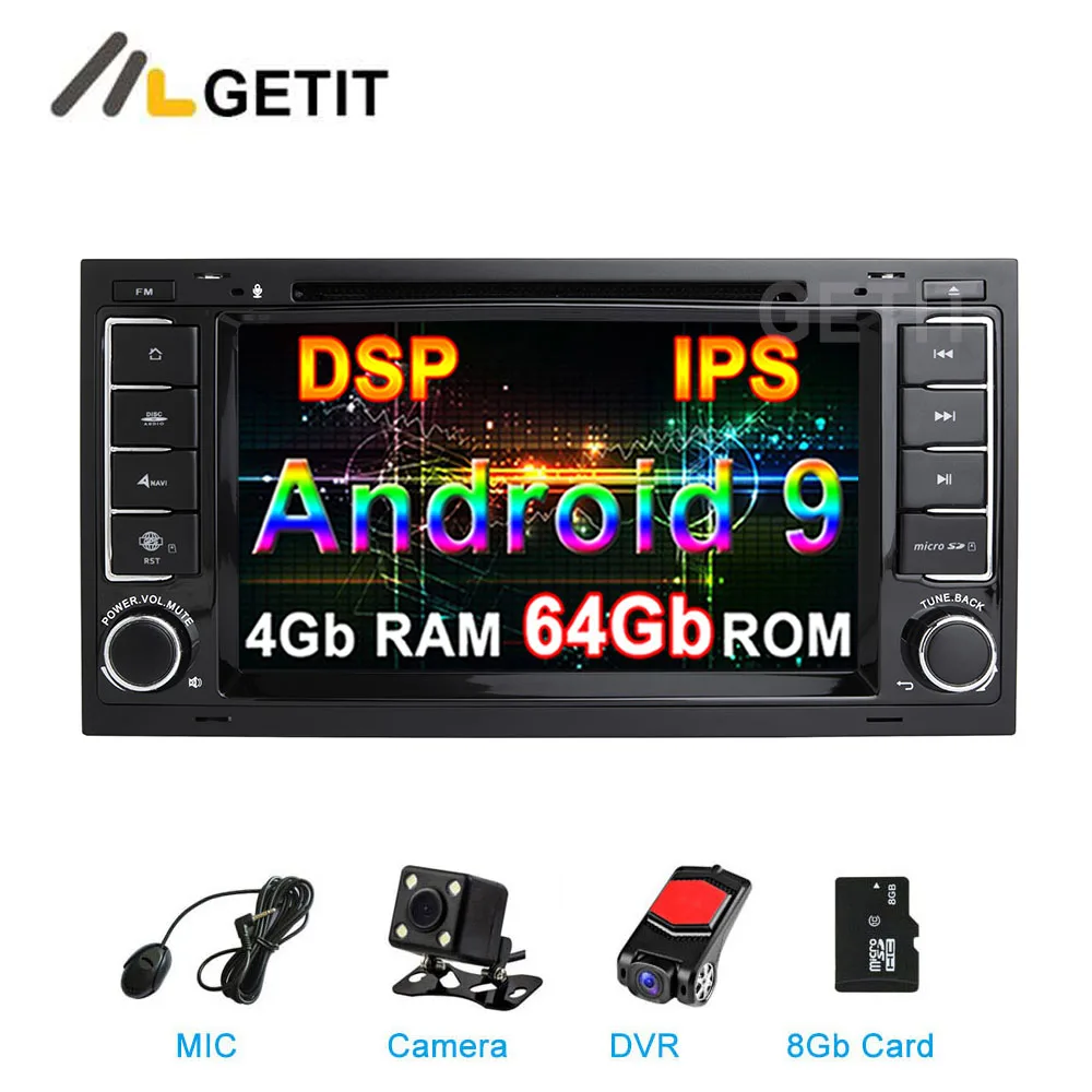 Top Android 9 Car DVD Stereo Player for Volkswagen VW Touareg T5 Multivan Transporter with Radio WiFi 0