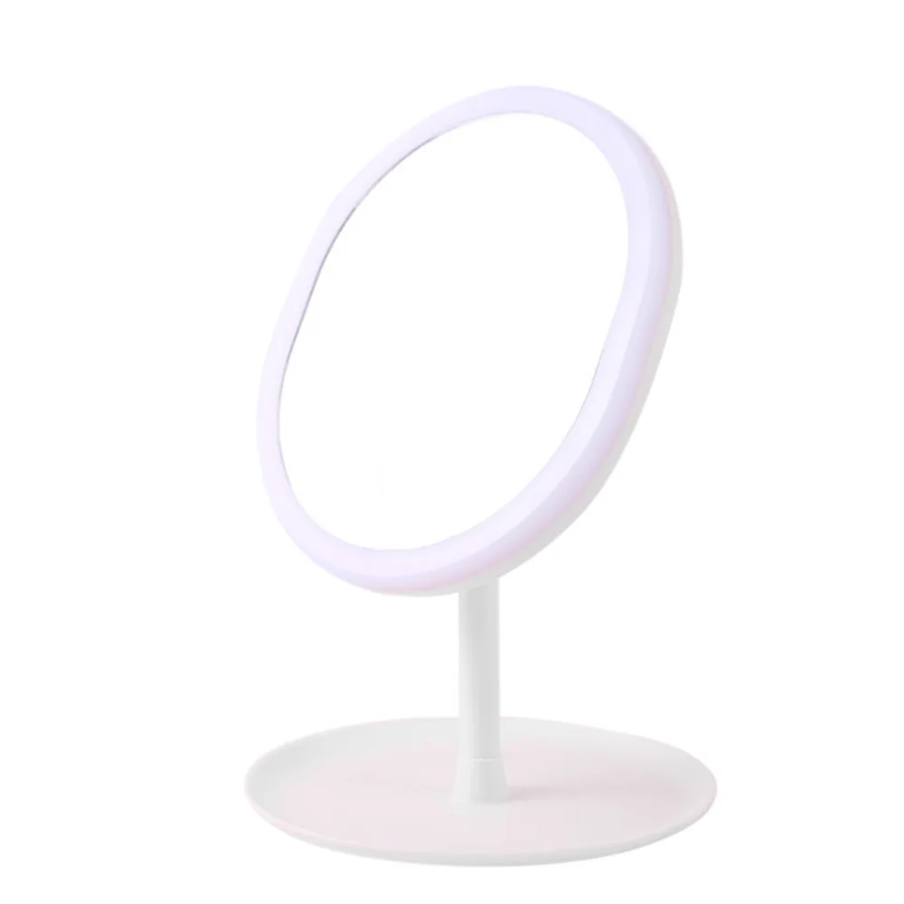 Светодиодный светильник для макияжа с зеркалом и подсветкой, натуральный белый светодиодный светильник на день, съемная база для хранения, 3 режима для Espelho Lustro LD - Цвет: Oval No lights White
