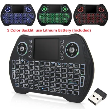 

Wireless Keyboard 2.4GHz Air Mouse English Russian German French Mini Wireless Keyboard Touchpad For Android TV BOX Air Mouse